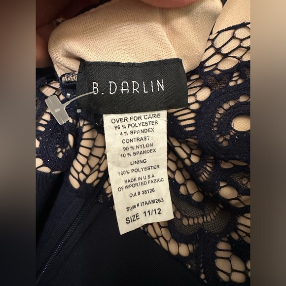 B. Darlin Dress. Size 11-12 (Large). Navy Blue. - Picture 3 of 3